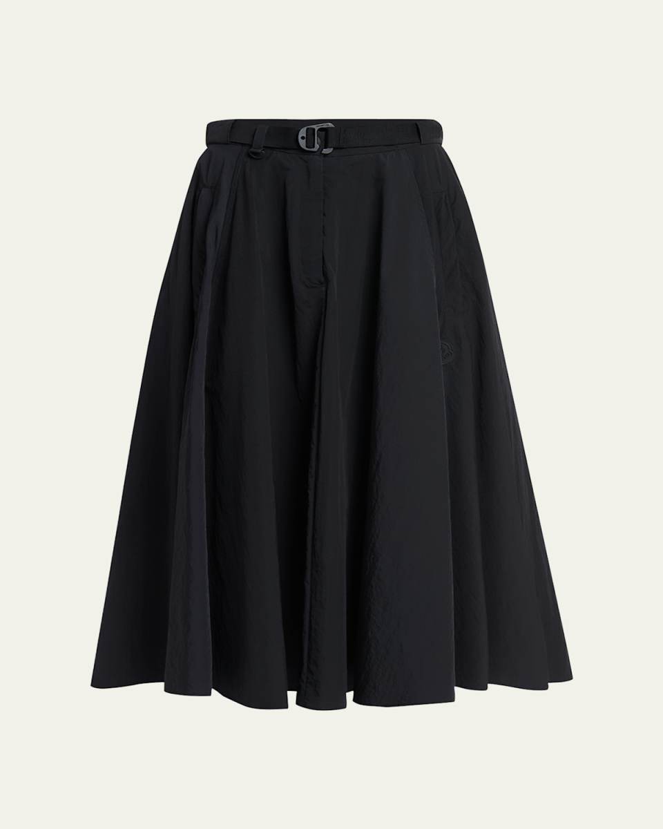 Nylon Midi Skirt